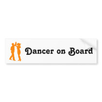 Couple Dance Spin Dancing Silhouette bumper stickers