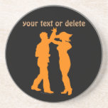 Couple Dance Spin Dancing Silhouette Coaster