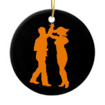 Couple Dance Spin Dancing Silhouette Christmas Ornament