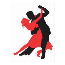 couple dancing post card