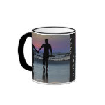 Couple Holding Hands Walking into Beach Sunset mugs