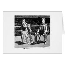 Couple on Ship's Deck Greeting Cards