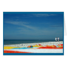 Couple on the Sandy Beach Cards