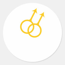 Couple Round Sticker