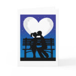 Couple Silhouette Moon Greeting Card