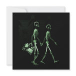 Couple Travelling X-Ray Vision Skeletons - Green invitations