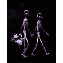 Couple Travelling X-Ray Vision Skeletons - Purple