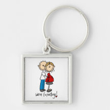 Couple We're Expecting T-shirts and Gifts Keychains