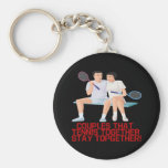 Couples That Tennis Together Key Chain