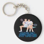 Couples That Tennis Together Keychains