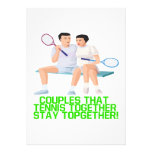 Couples That Tennis Together Personalized Invites