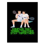 Couples That Tennis Together Postcard