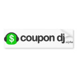 coupon dj bumper sticker bumper stickers