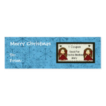Coupon for Bedtime Story Gift Tag Christmas Business Cards
