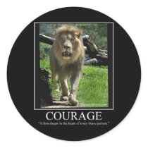 COURAGE 3" Stickers - Lion (Motivational)