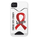 Courage Faith Hope 5 AIDS Iphone 4 Id Cases