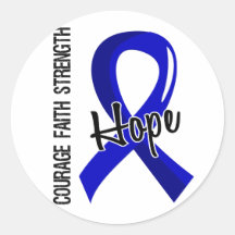 Courage Faith Hope 5 CFS Round Stickers