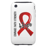 Courage Faith Hope 5 Heart Disease Tough Iphone 3 Cover