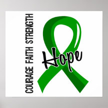 Courage Faith Hope 5 Kidney Disease Posters