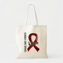 Courage Faith Hope 5 Multiple Myeloma Canvas Bags