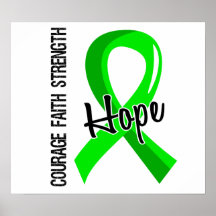 Courage Faith Hope 5 Non-Hodgkin's Lymphoma Posters