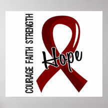 Courage Faith Hope 5 Sickle Cell Disease Poster