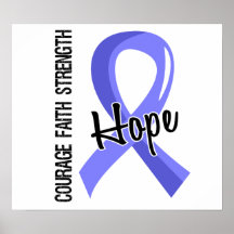 Courage Faith Hope 5 Thyroid Disease Poster
