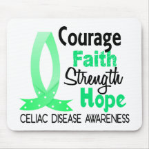 Courage Faith Strength Hope Celiac Disease Mousepad