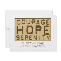 Courage Hope Serenity (1) Custom Invites