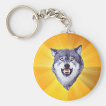 Courage Wolf Advice Animal Internet Meme Keychains