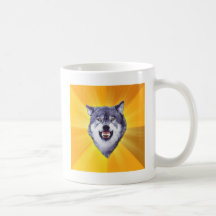 Courage Wolf Advice Animal Internet Meme Mug
