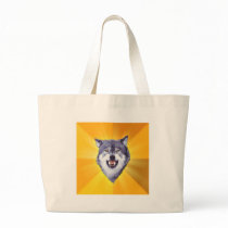 Courage Wolf Tote Bags