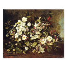Courbet Branch of Apple Blossoms Print Photo Art