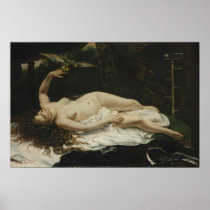 Courbet Woman with a Parrot Posters