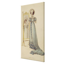 Court dress, fashion plate from Ackermann's Reposi Canvas Print
