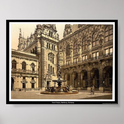 Court House, Hamburg, Germany Poster