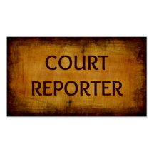 Court Reporter Business Card