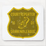 Court Reporter Drinking League mousepads