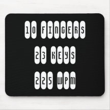 Court reporter mouse pad