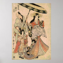Courtesan Yosoi of Matsubaya Print