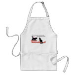 Courting Cats on a Fence with Pink Flowers aprons