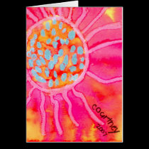 Courtney's Sun Customisable Card cards