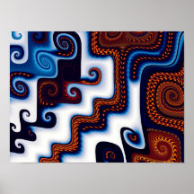 Courtyard in Snow Abstract Art Posters