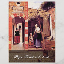 Courtyard Of A House In Delft By Hooch Pieter De ( Full Color Flyer