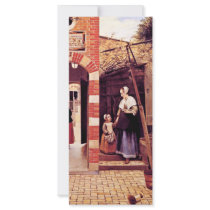 Courtyard Of A House In Delft By Hooch Pieter De ( Rack Card Design