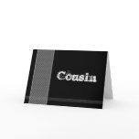 COUSIN - Groomsman - Black and Silver Checks cards