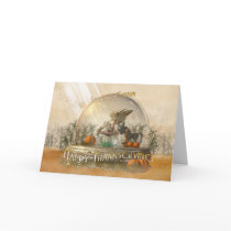 Cousin Thanksgiving Card With Fairy In A Globe Fal