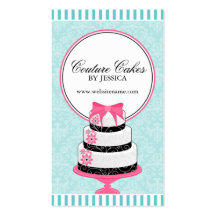 Couture Cakes Bakery Aqua Business Cards