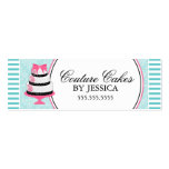 Couture Cakes Bakery Aqua Hang Tags Business Card Template