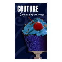 "Couture Cupcakes!" - Fancy Desserts, Pastries Business Card